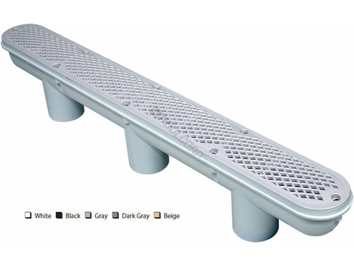 V 32" Channel Gry Concrete Diamond Strip Drain