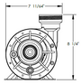 Waterway Hi-Flo II SD-07-1-N Above Ground Pool Pump and Trap with 3' NEMA Cord .75HP Waterway Hi-Flo II SD-07-1-N Above Ground Pool Pump and Trap with 3' NEMA Cord .75HP