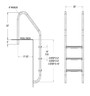 3-Step Pool Ladder with Stainless Steel Treads