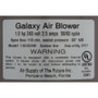 Blower, Air Supply Galaxy Pro, 1.0hp, 230v, 2.5A, Hardwire