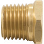 Reducer Bushing, 1/4"mpt x 1/8"fpt, Brass