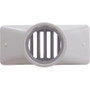 Gutter Drain, Pentair 2.5" x 6", w/Grate, White