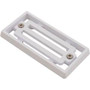 Gutter Drain, Pentair 2" x 4" 3-Bar Frame & Grate, White