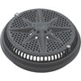 Main Drain Grate,PentairStarGuard,8",72gpm,Dark Gray,Lg Ring