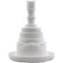 Waterway Poly Storm 229-8030 3-3/8" White Thread-in 5-Scallop Textured Massage Gunite Jet Internal