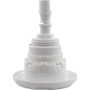 Waterway Poly Storm 229-8030 3-3/8" White Thread-in 5-Scallop Textured Massage Gunite Jet Internal