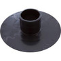 Wall Fitting, 6" dia, 2-3/8"hs, 2"s Insider, Black