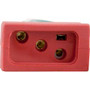 Receptacle, H-Q, Pump 1, 2 Speed, Molded, Red, 14/4