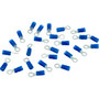 Ring Terminal, 16-14 AWG, #10 Stud, Blue, Quantity 25