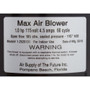 1HP 120V Spa Blower w/ 48" AMP Cord