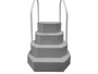 Gry Granite 2-Handrail Above Ground Pool Steps Large
