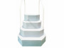 Granite 2-Handrail King Above Ground Pool Steps Lg Wht