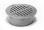 50/Cs 3" White Round Grate Deck Drain