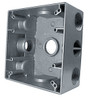 .5" 4-Hole Two Gang Wp Box