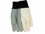 Midwest Gloves Lg Wt Cotton Can W Blk Pl Dots
