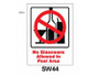 9"X12" No Glassware Allowed Sign