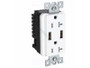 20A White Duplex Receptable W/ 2 Usb Ports