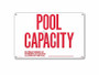 18"X12" Pool Capacity Sign