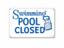 18"X12" Swimming Pool Closed Sign