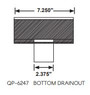 3" Gray Water Hog Bottom Drainout - Case of 2