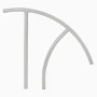 30" Gray Triton Return-To-Deck Handrail