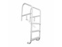 30" White 3-Step Ladder W/ Crossbrace