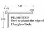 14/Bx 8' White Regular Form Plumb Strip