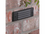 T3 Weathered Brz Louvered Brick Light