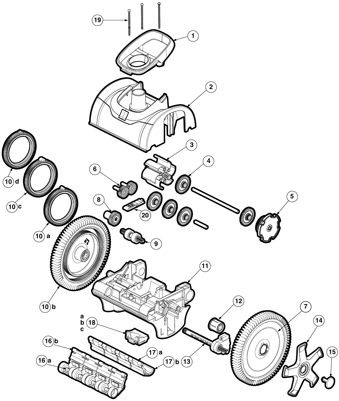 Pools - Deck Equipment & Parts - Solar Cover Reel Parts - Odyssey