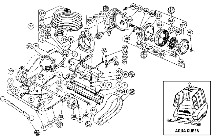 Hayward Aquavac Aqua Queen 1993-Present Parts