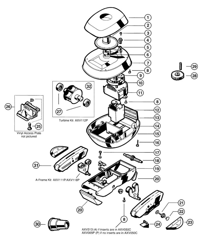 Hayward Pool Vac Plus Parts