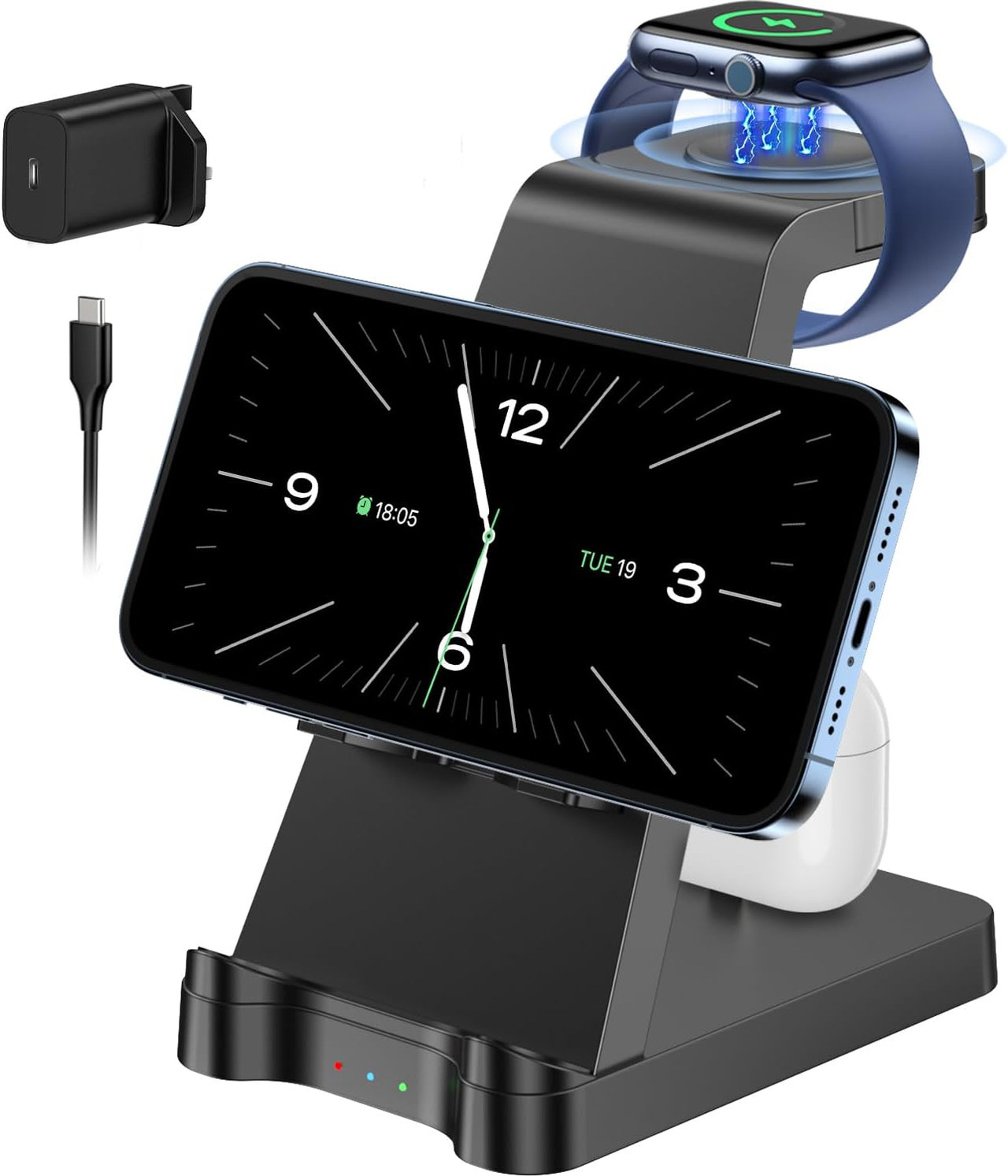 Wireless Charger for Apple Products, 3 in 1 Wireless Charging Station