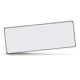 A rectangular gaming mat in white with a black border, suitable for office and business use.