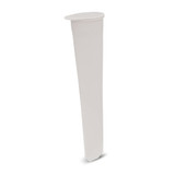 A Pop Ice Block Mould in a simple white design, featuring a tall, slim shape with a rounded top.