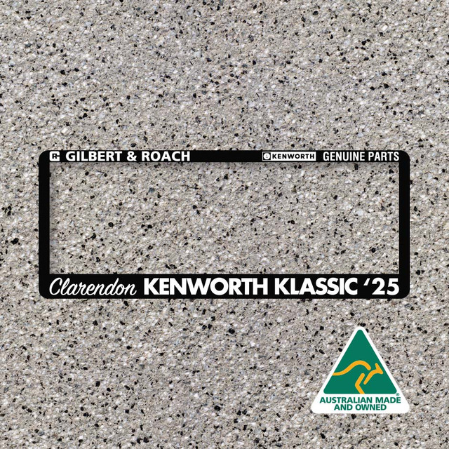 Black Large Standard Number Plate Frame
