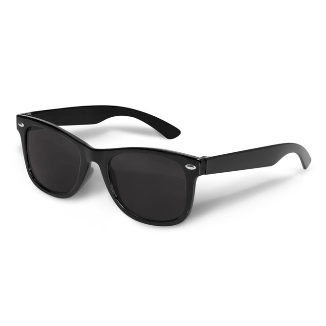 Malibu Kids Sunglasses featuring a classic black frame and dark lenses.