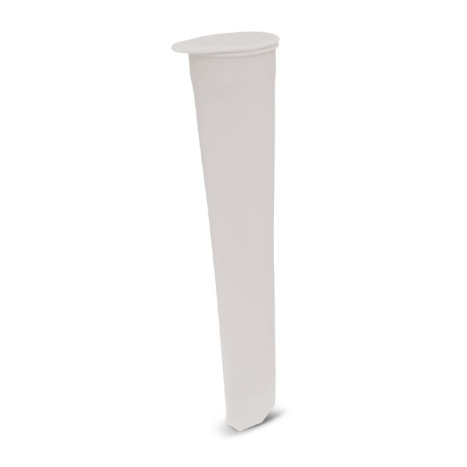 A Pop Ice Block Mould in a simple white design, featuring a tall, slim shape with a rounded top.