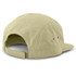 A pale yellow cap with a flat brim, featuring ventilation eyelets and an adjustable strap at the back.