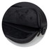 A black laptop bag with a soft, fuzzy interior and a zippered compartment. It features a sleek design and a logo.