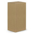 A brown cardboard box designed for packaging, featuring a rectangular shape with a top flap closure.