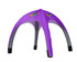 A purple 10ft Air Tent with a grey frame and a logo on the canopy, featuring four tall, arched legs.