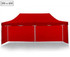 A red 6m x 3m marquee frame and canopy, featuring a sleek structure and a large canopy area.