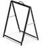 A black Corflute Insert A Frame with a sturdy construction and handle. Suitable for displaying signs.