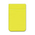 A Lycra Phone Wallet in a vibrant yellow color, featuring a slim design with a pocket for holding cards or cash.