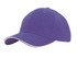 A purple cap with a sandwich trim and a curved brim, featuring a logo on the side.