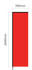 A red medium single-sided wing banner with black edges, measuring 760mm in width and 2640mm in height.