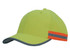 A hi-vis cap in bright yellow with reflective tape and a grey brim. The cap features branding.