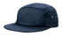 A navy blue cotton twill cap with a square front and side ventilation holes. It features a logo on the side.