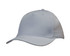 A white sports cap featuring tear drop perforations for ventilation and a logo on the side.