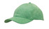 A green sports cap with a curved brim and a seamless design, featuring a small logo on the side.